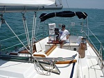 First outing to the Gulf of Mexico with new sails... Main and Jib.