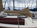 Club footed staysail