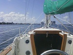 32 foot Endeavor underway in the ICW in Palm Beach Gardens, Florida.