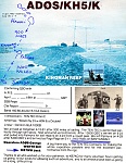 Kingman QSL card. 
This gives a great perspective of the entire cay. Gensets were placed on the top, antennae in the surf