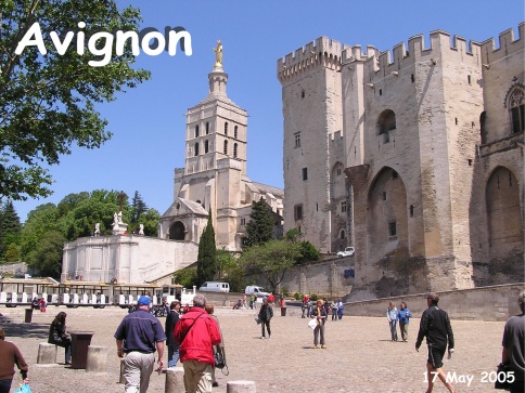 Avignon - last stop before the Med.
The Pope's Palace is just across from the pontoons.