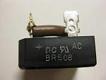basic galvanic isolator from Graetz bridge (silicone rectifier bridge) - BR508 resolves to 50A current capacity (and 800V breakdown voltage, which is...