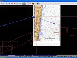 The chart is displayed correctly, all the outlines and the route are 90 deg ccw