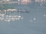 Taniwha at anchor of Clube Naval in Charitas