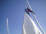 putting up a new sail