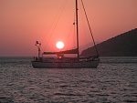 sunset in the Greek islans