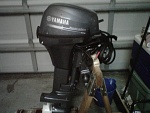The New 2011 Yamaha 4-Stroke 9.9. This is the high thrust model with electric tilt