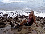 atop a Costa Rica waterfall -tough climb!