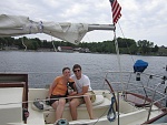 2012 White Lake at anchor, look a cute Rocky dog! He's only good and somewhat nice when on the boat though. Beware!